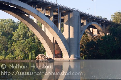 The Franklin Avenue Bridge over the Mississippi River.
